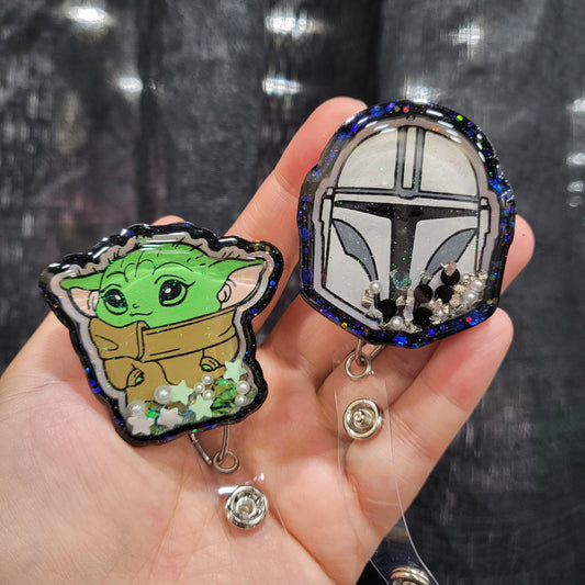 SW Handmade Resin Shaker Charm Game Character inspired Phone Grip Keychain Badge Reel