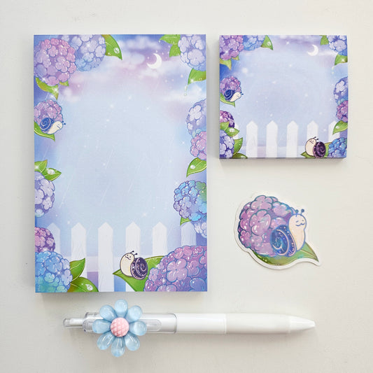 Stationary Set Rainy Day Note Pad Sticky Note Sticker Pen Set