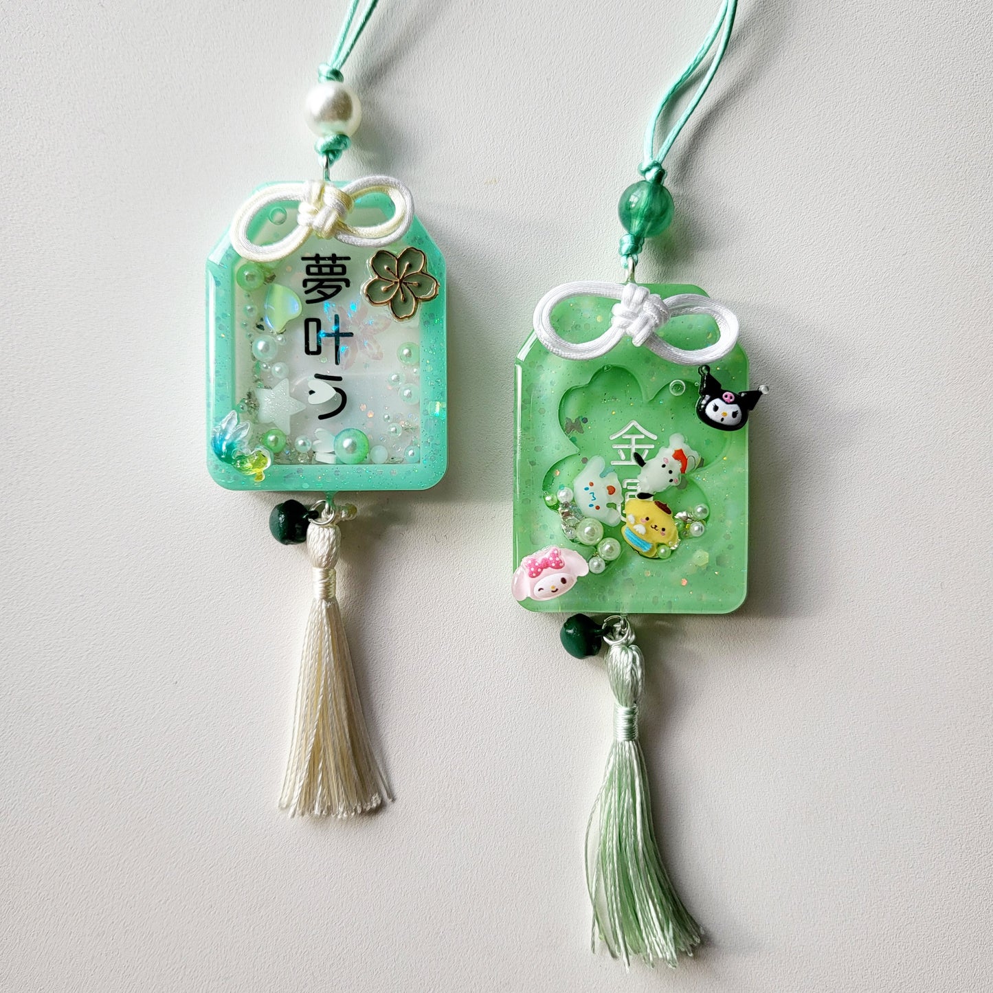 Japanese Omamori Resin Shaker Charm Good Luck