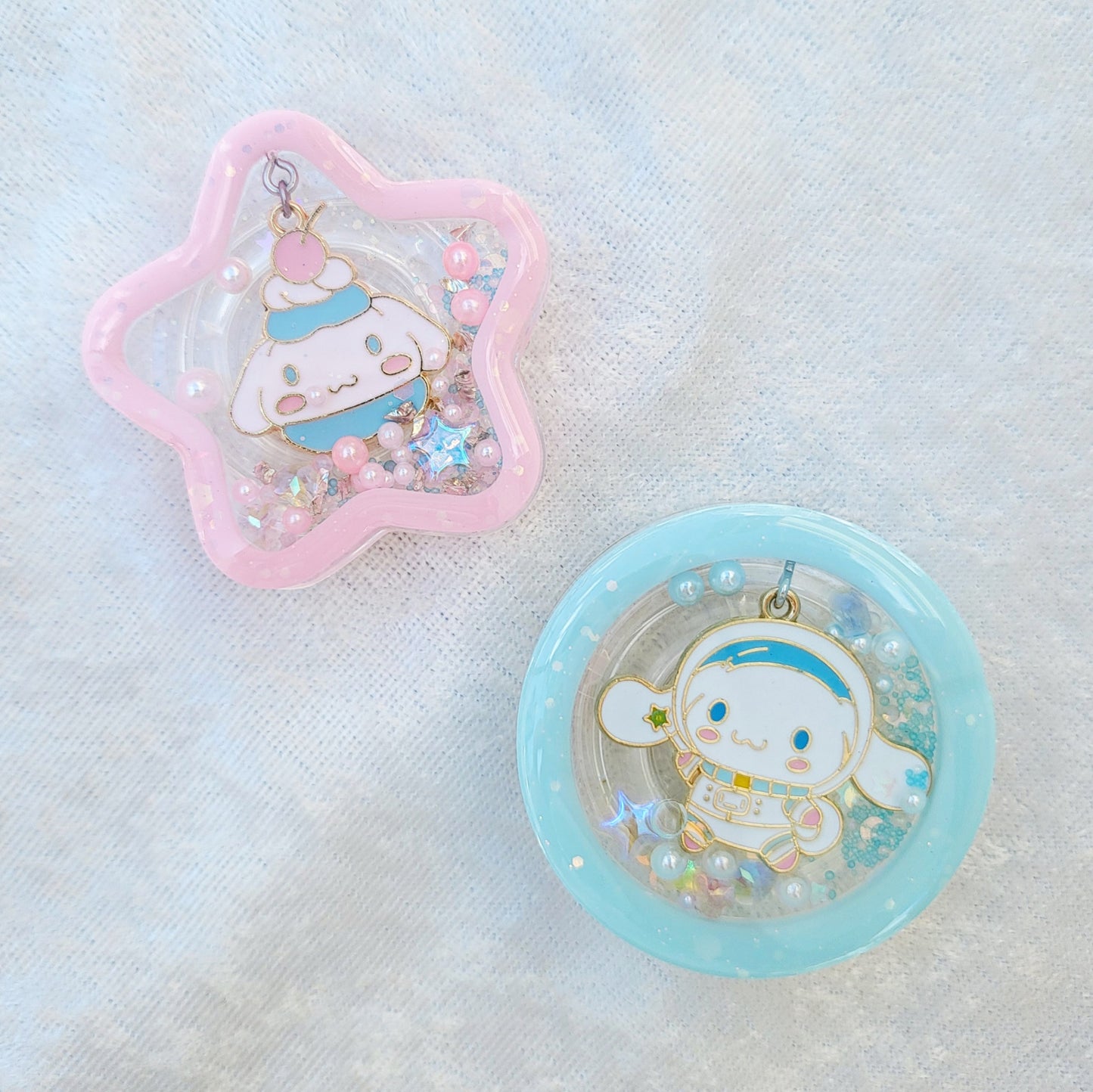 SF Kawaii Custom Resin Water Shaker KEYCHAIN FINISH ONLY