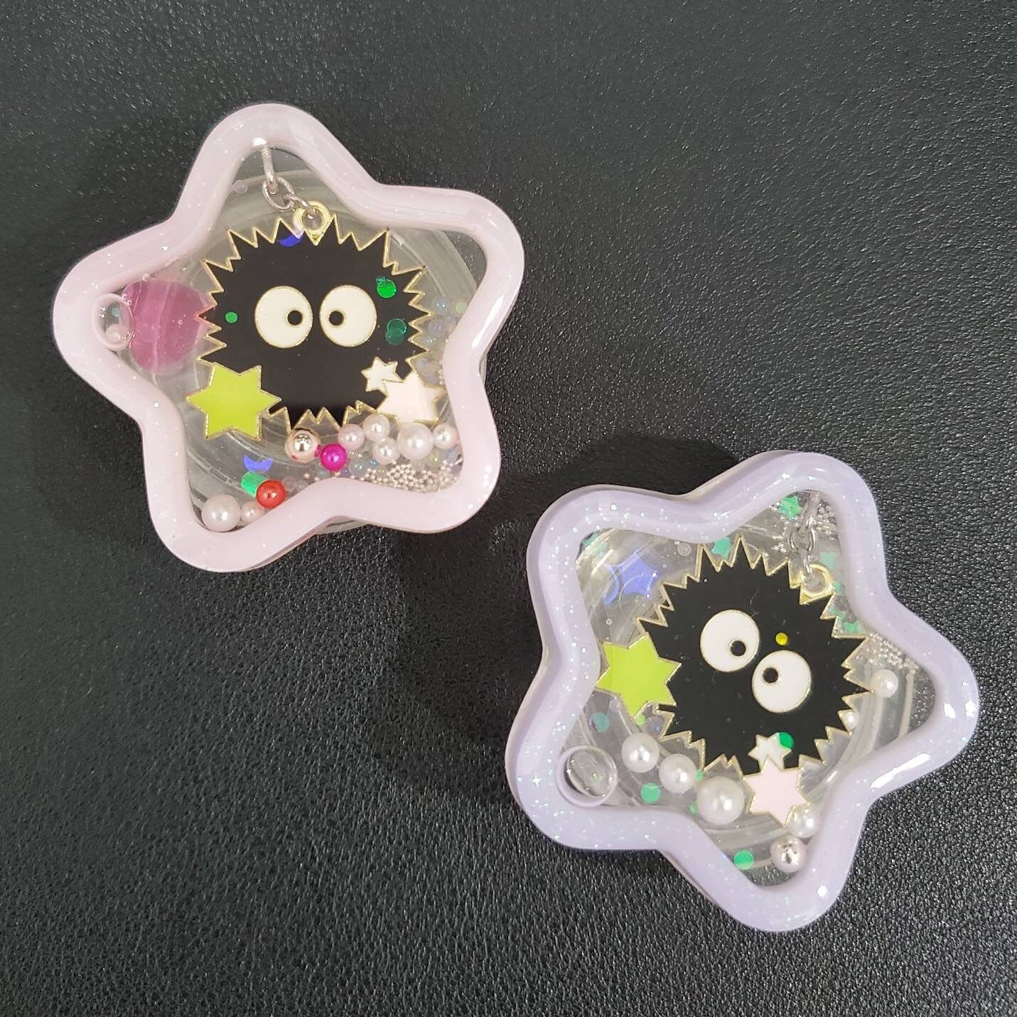 SG Kawaii Custom Resin Water Shaker Dust Bunny Phone Grip/Keychain