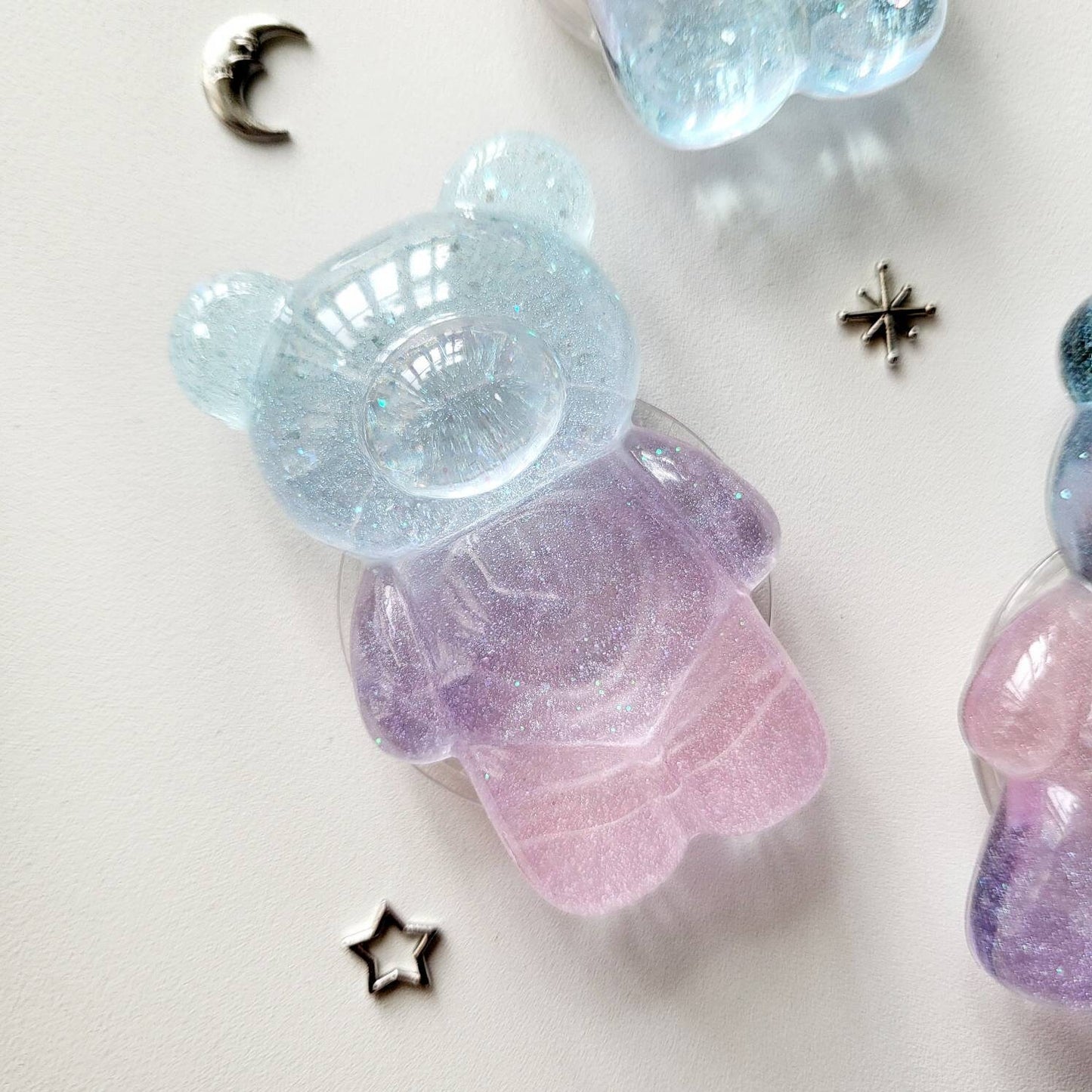 MS Galaxy Resin Teddy Bear Phone Grip