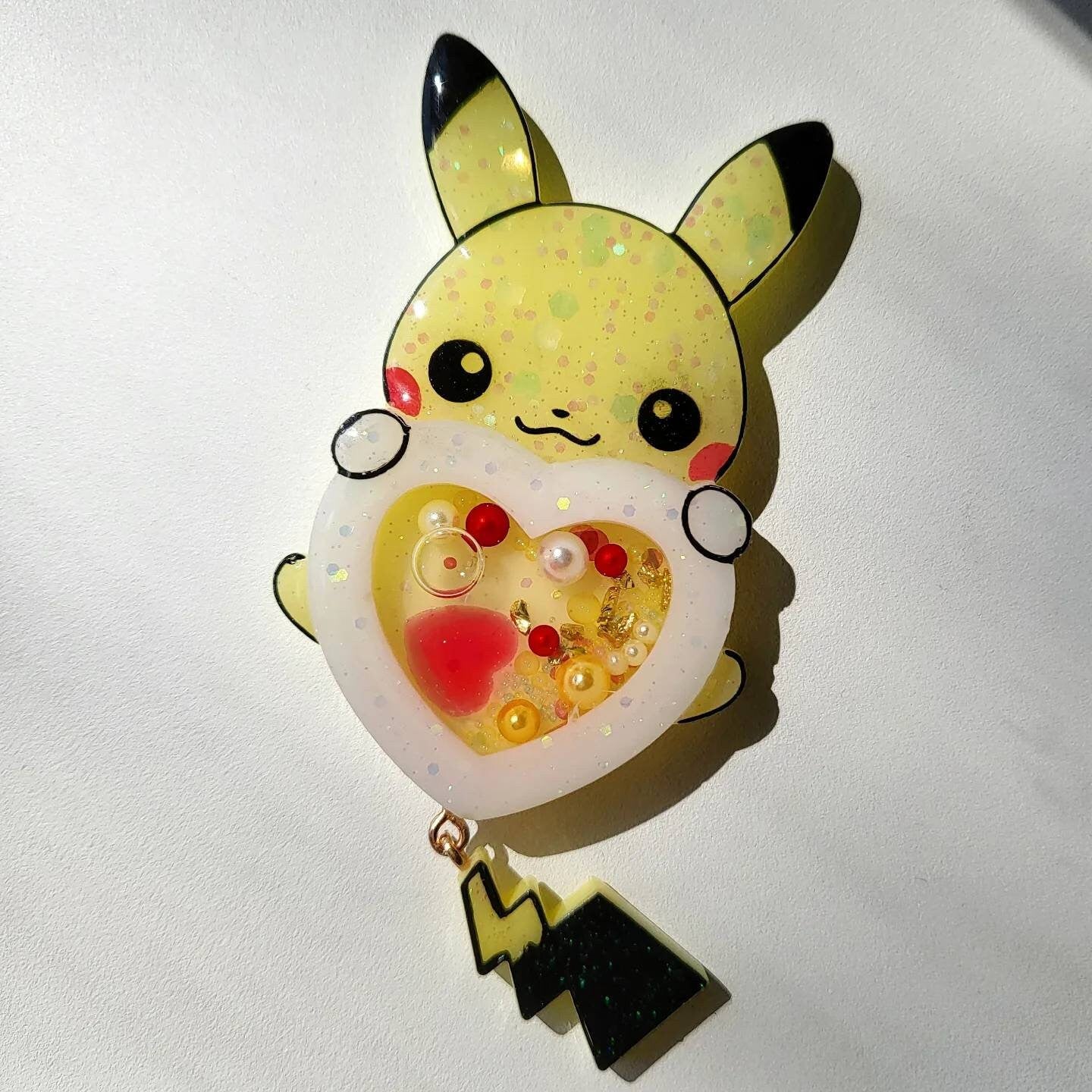 PM Kawaii Handmade Resin Shaker Charm Phone Grip Keychain