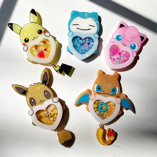 PM Kawaii Handmade Resin Shaker Charm Phone Grip Keychain