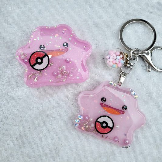 PM Kawaii Handmade Custom Charm Resin Shaker Phone Grip Keychain