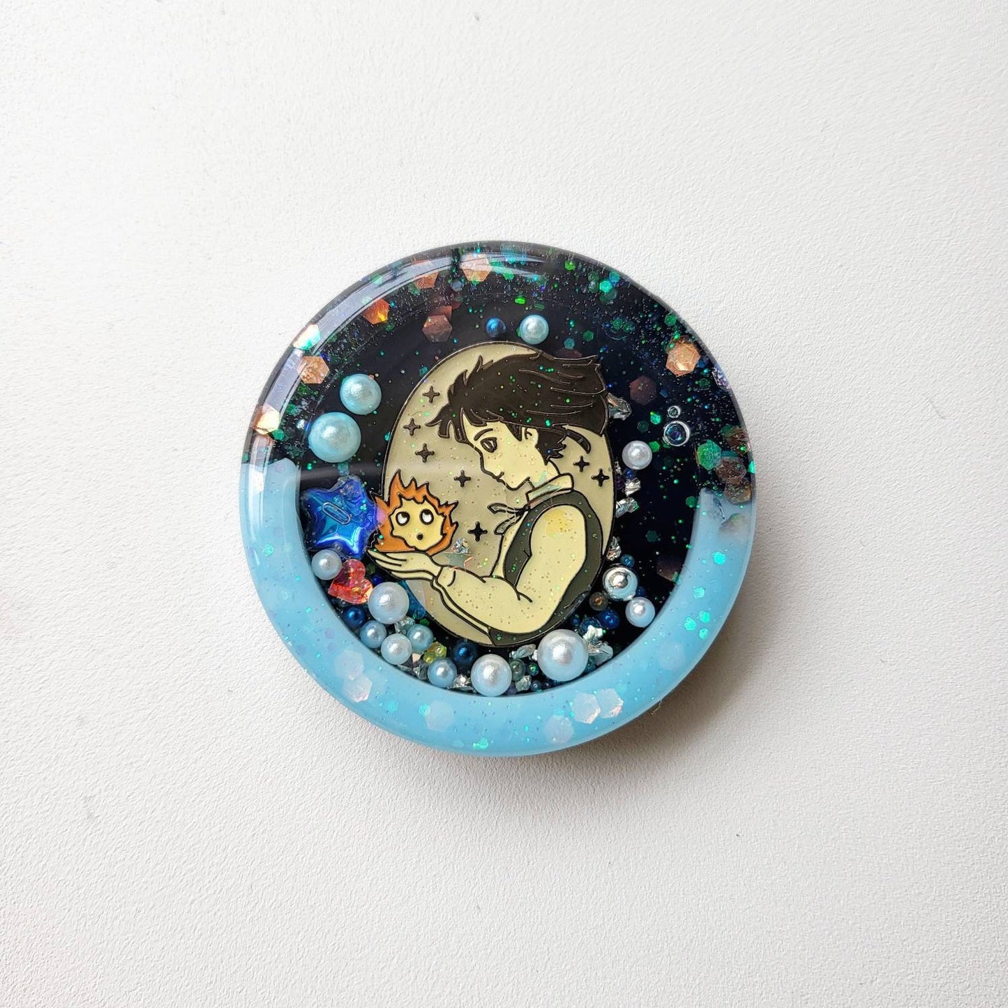 SG Kawaii Resin Shaker Charm Phone Grip Keychain Badge Reel