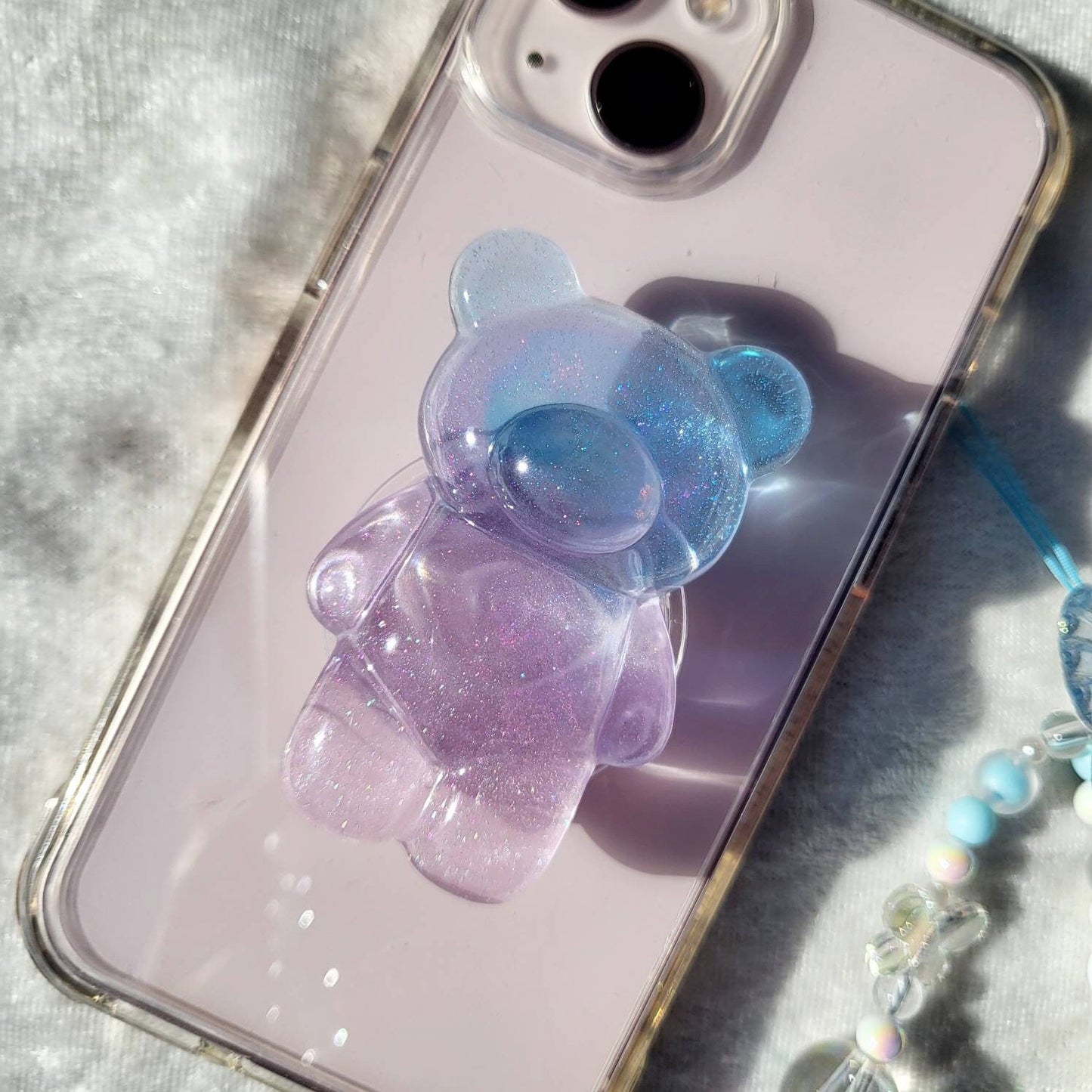 MS Galaxy Resin Teddy Bear Phone Grip