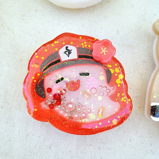 GC Kawaii Handmade GI Resin Shaker Keychain Charms Badge Reels