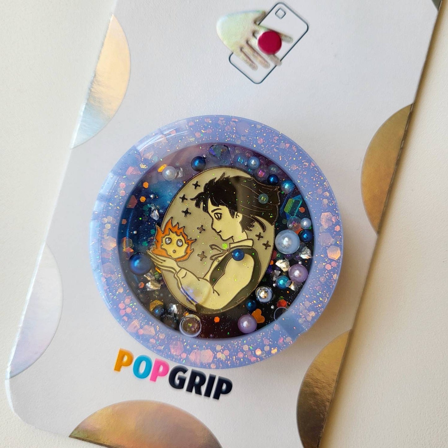 SG Kawaii Resin Shaker Charm Phone Grip Keychain Badge Reel